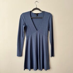 Blue long sleeve dress